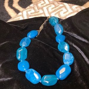 Faux Turquoise Adjustable Necklace/Choker